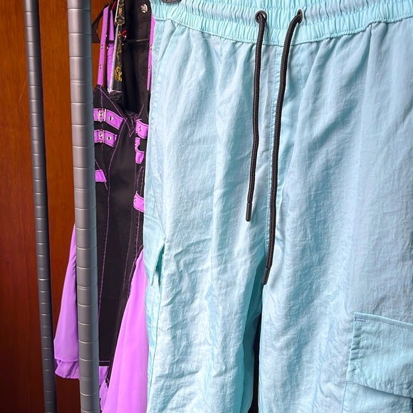 Criminal damage - baby blue track pants  size M• - Picture 2 of 5